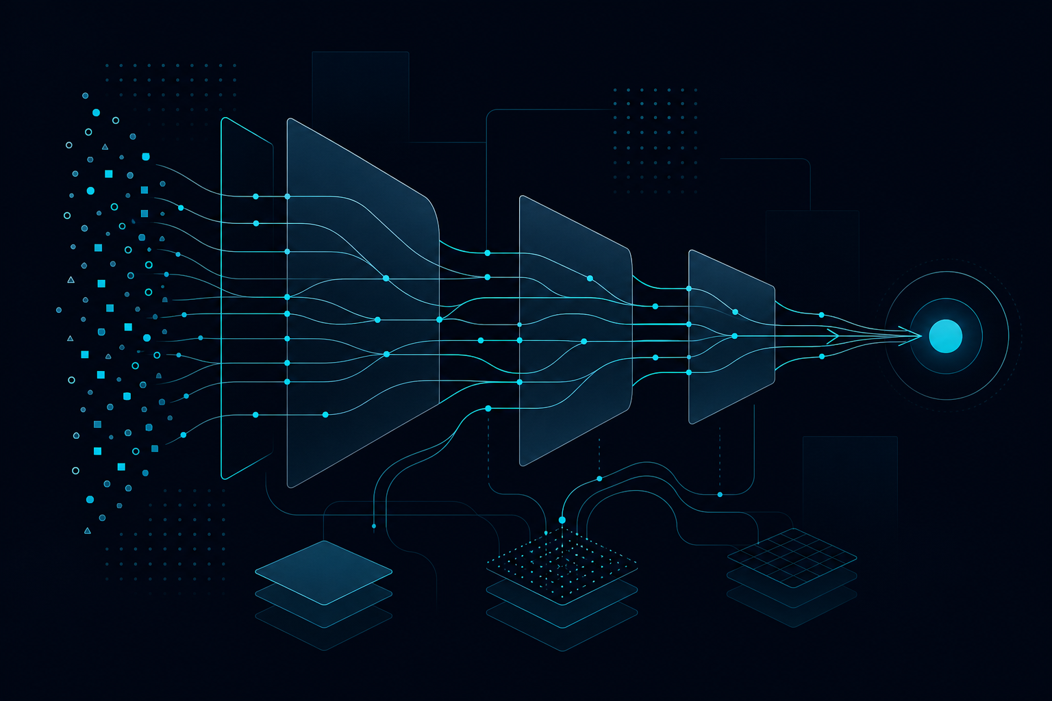 Abstract visualization of marketing attribution data pipelines