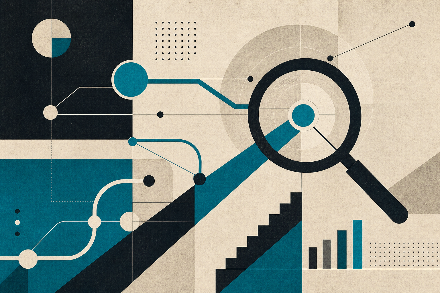 Abstract visualization of search visibility and SEO engineering